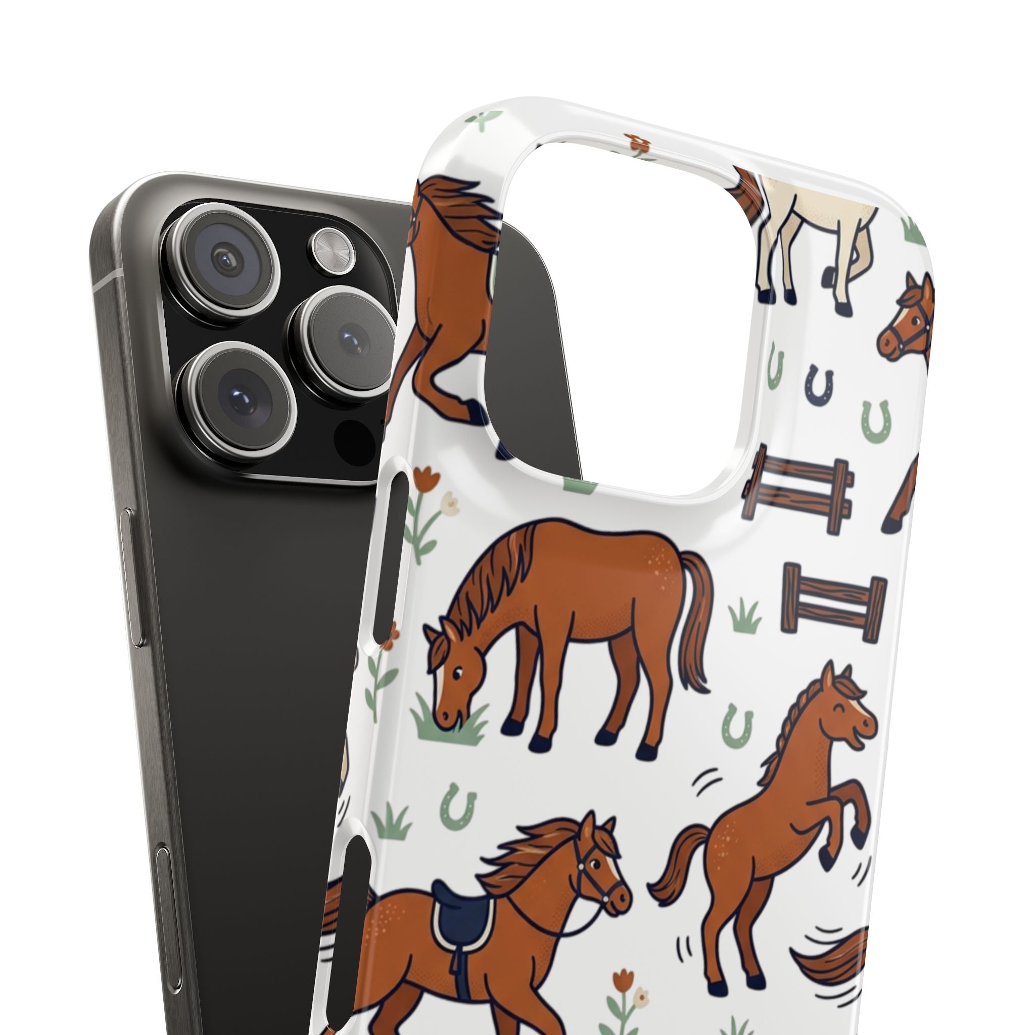 CountryTails Horse Pattern | Horse print Snap Case