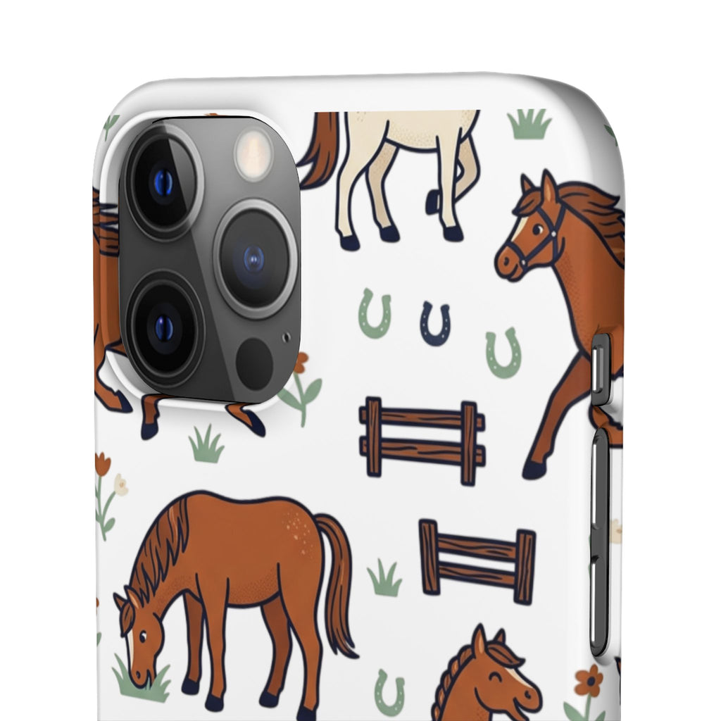 CountryTails Horse Pattern | Horse print Snap Case