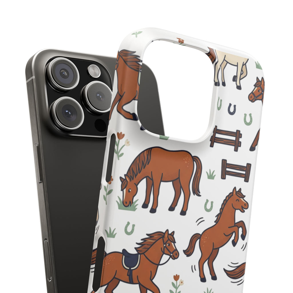 CountryTails Horse Pattern | Horse print Snap Case