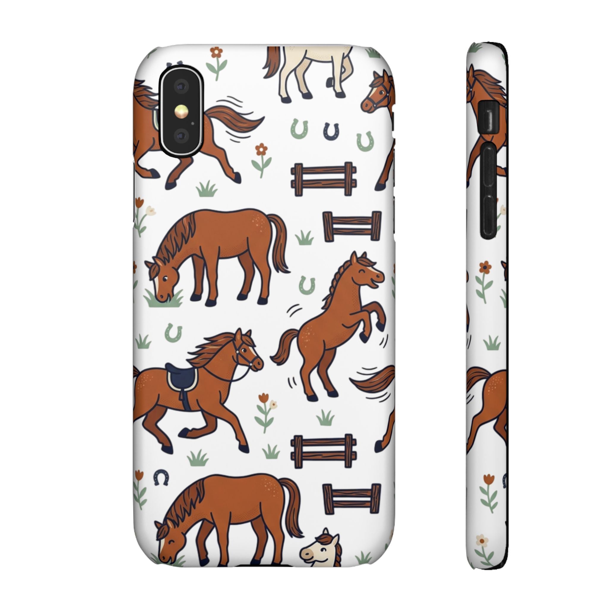CountryTails Horse Pattern | Horse print Snap Case