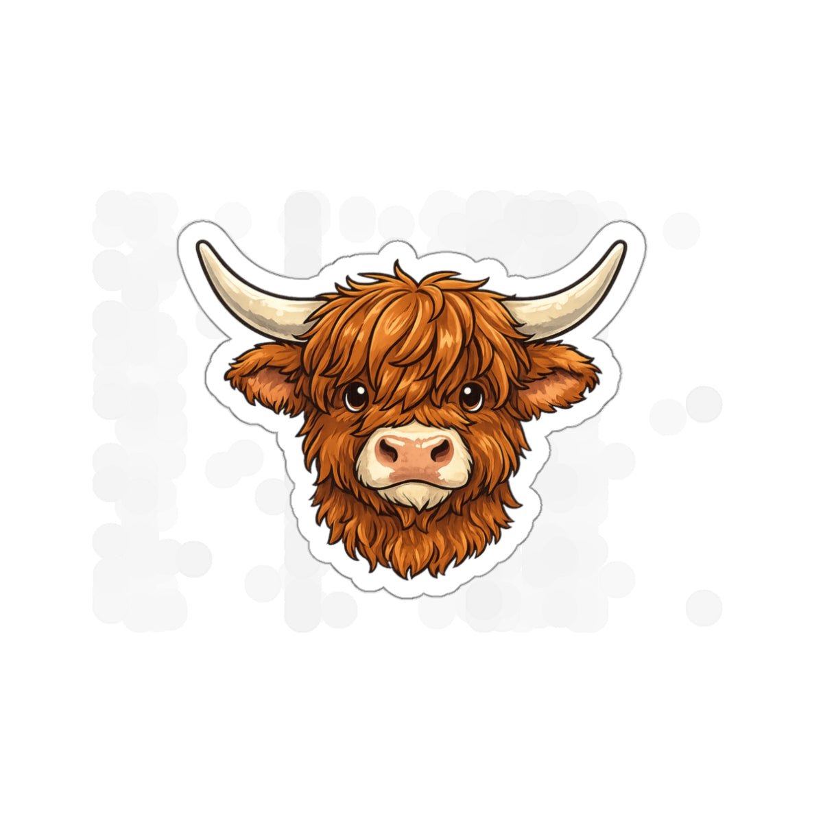 Highland Cow Die-Cut Sticker
