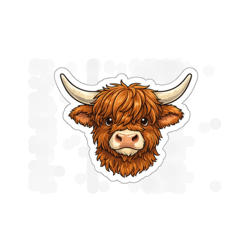Highland Cow Die-Cut Sticker