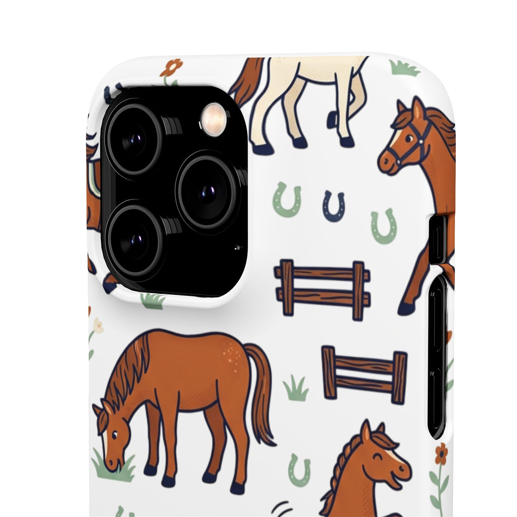 CountryTails Horse Pattern | Horse print Snap Case