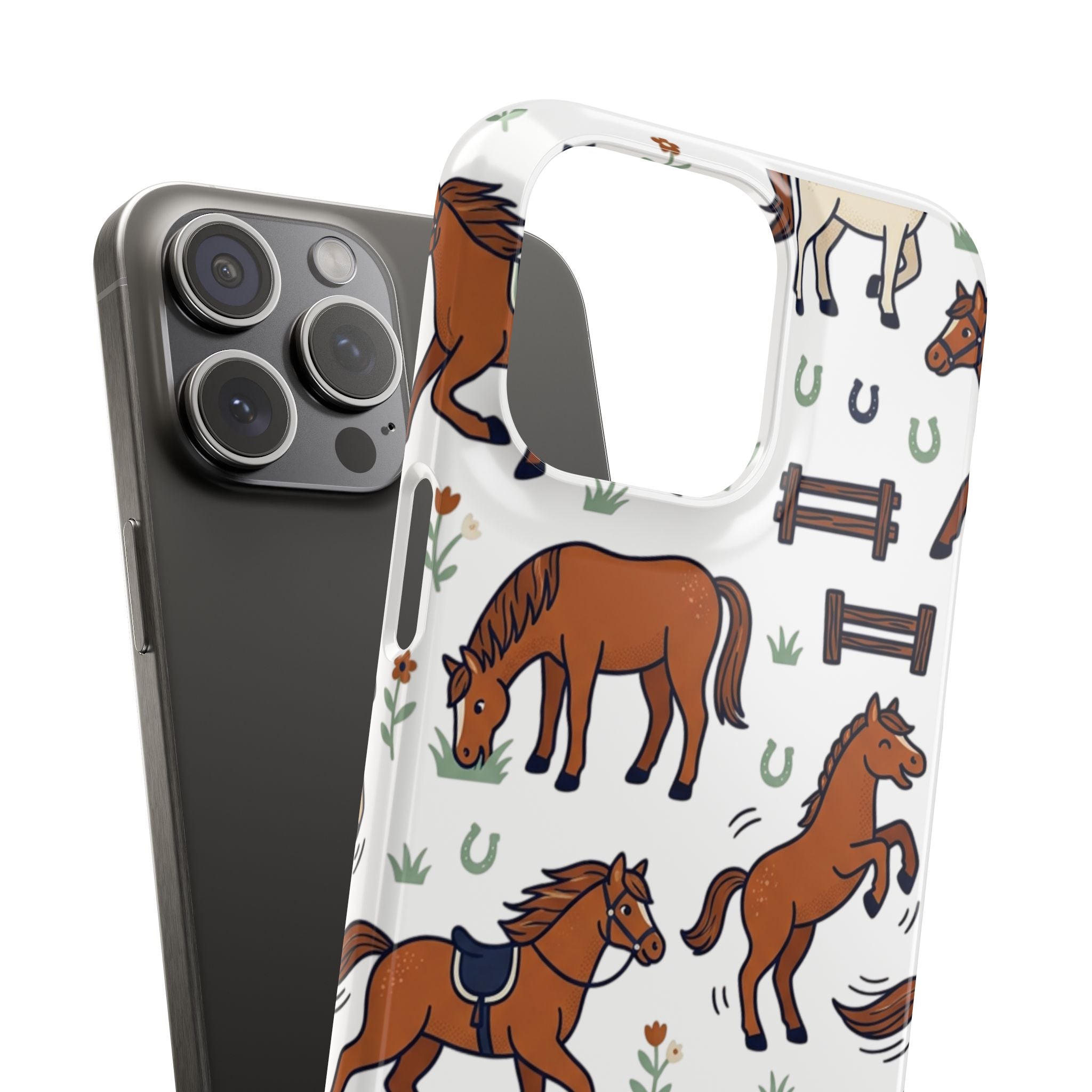 CountryTails Horse Pattern | Horse print Snap Case