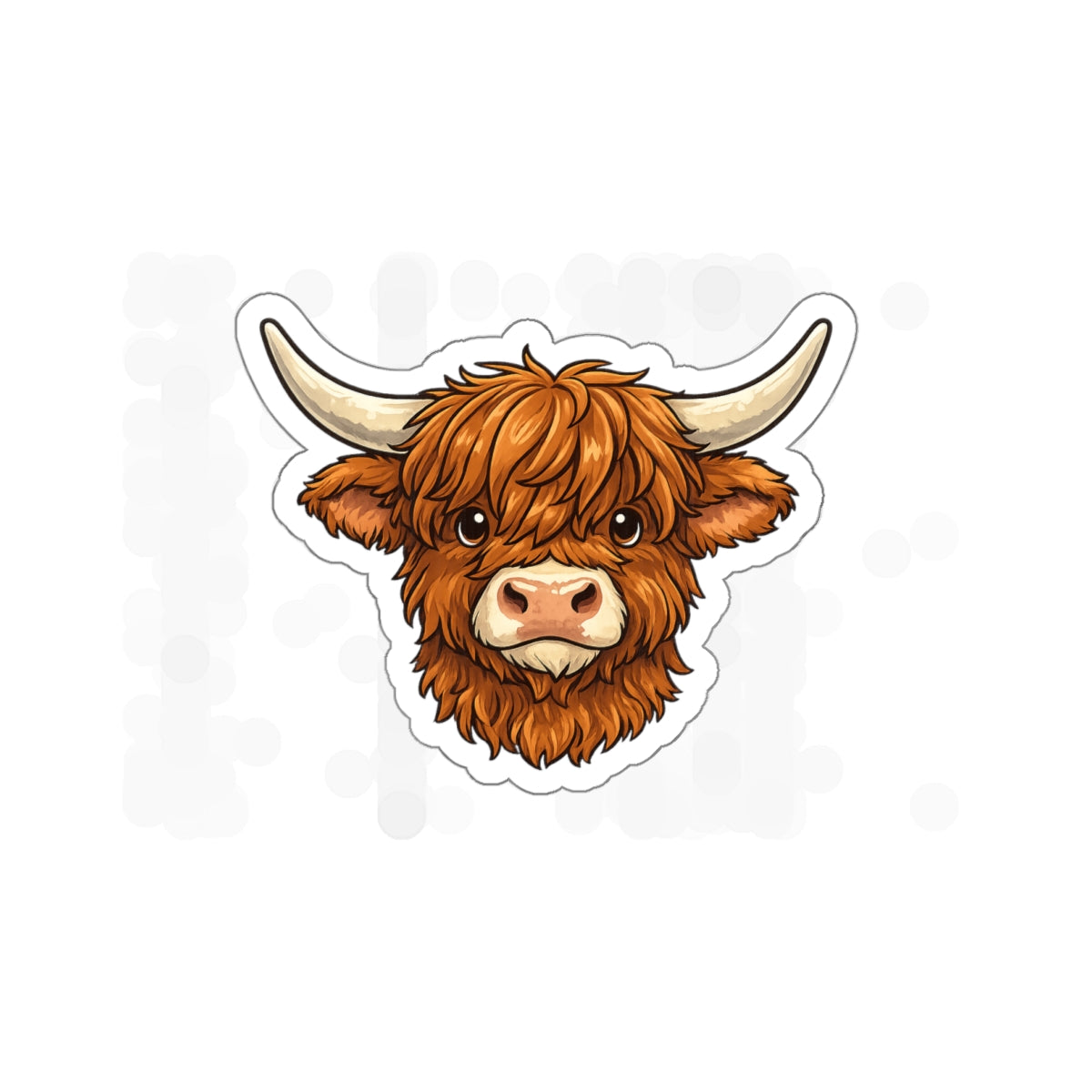 Highland Cow Die-Cut Sticker