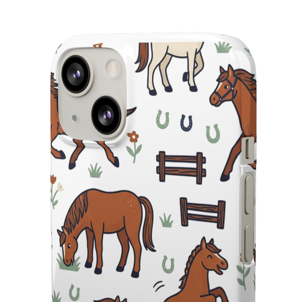 CountryTails Horse Pattern | Horse print Snap Case