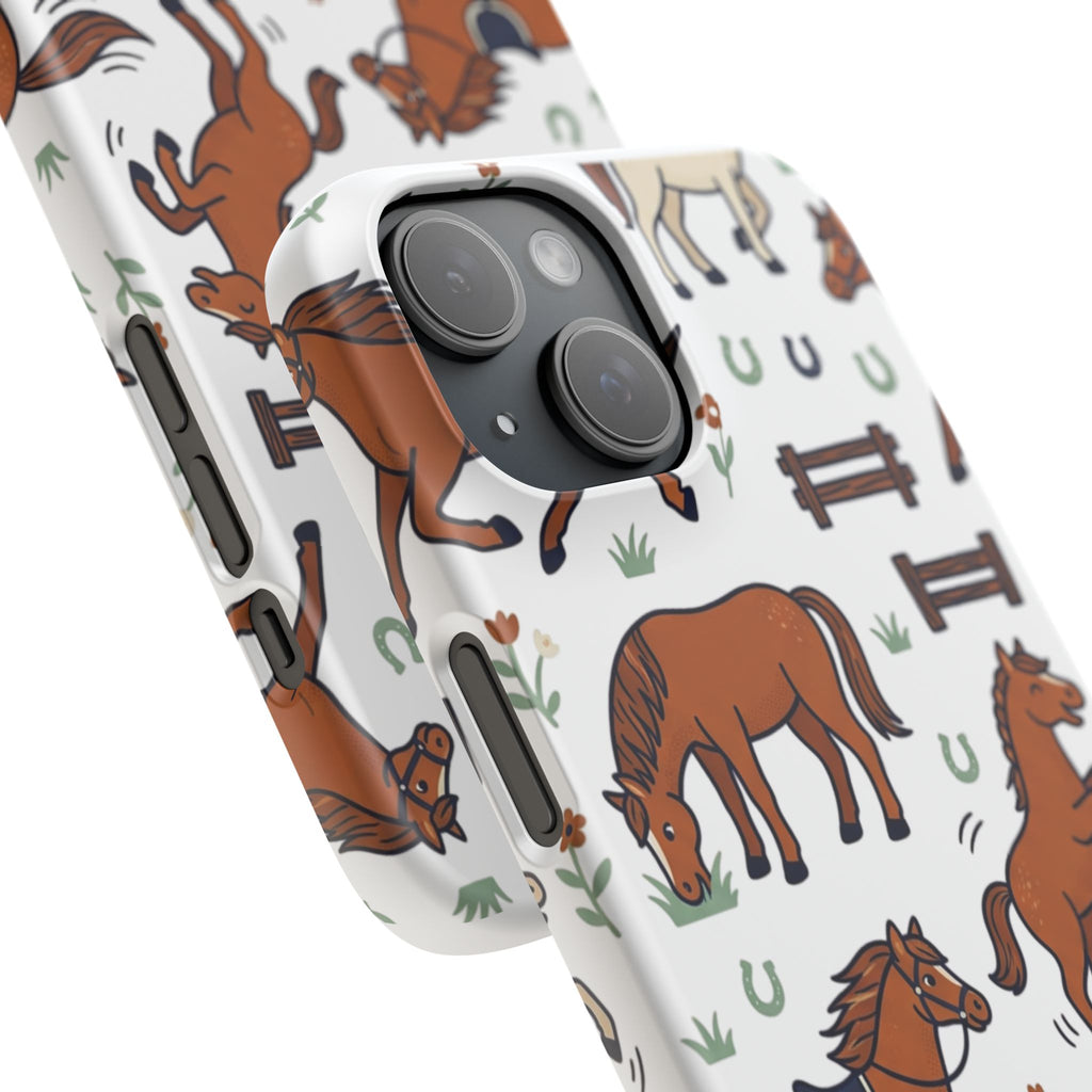 CountryTails Horse Pattern | Horse print Snap Case