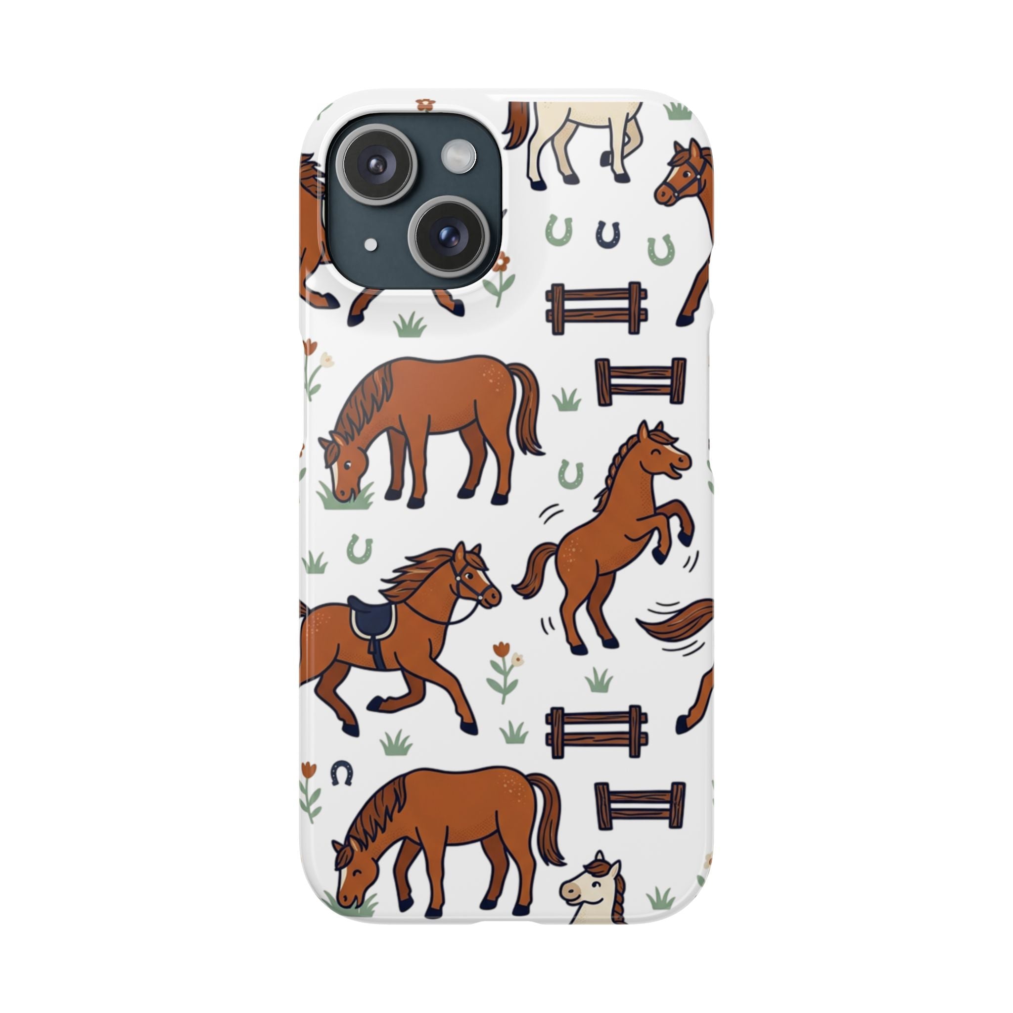 CountryTails Horse Pattern | Horse print Snap Case