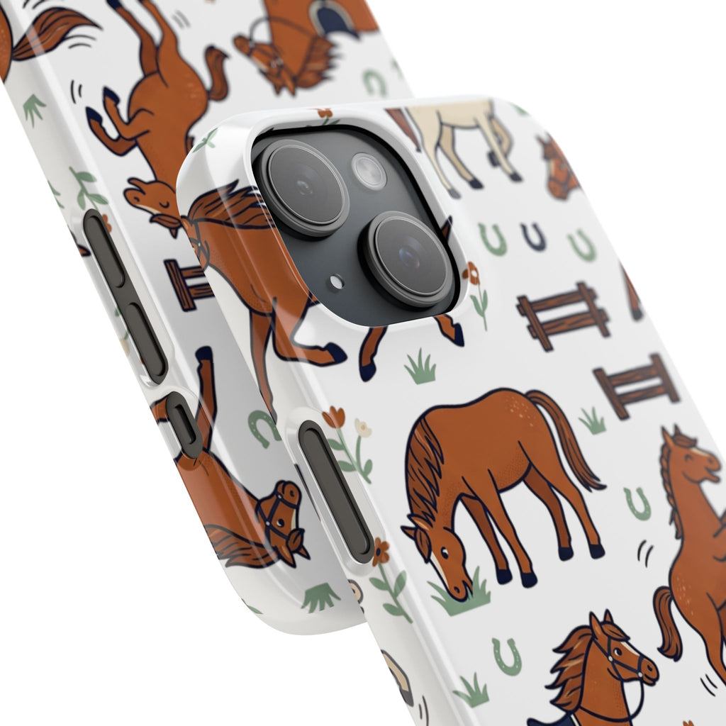 CountryTails Horse Pattern | Horse print Snap Case