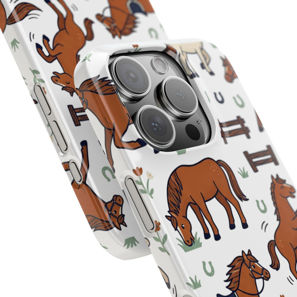 CountryTails Horse Pattern | Horse print Snap Case