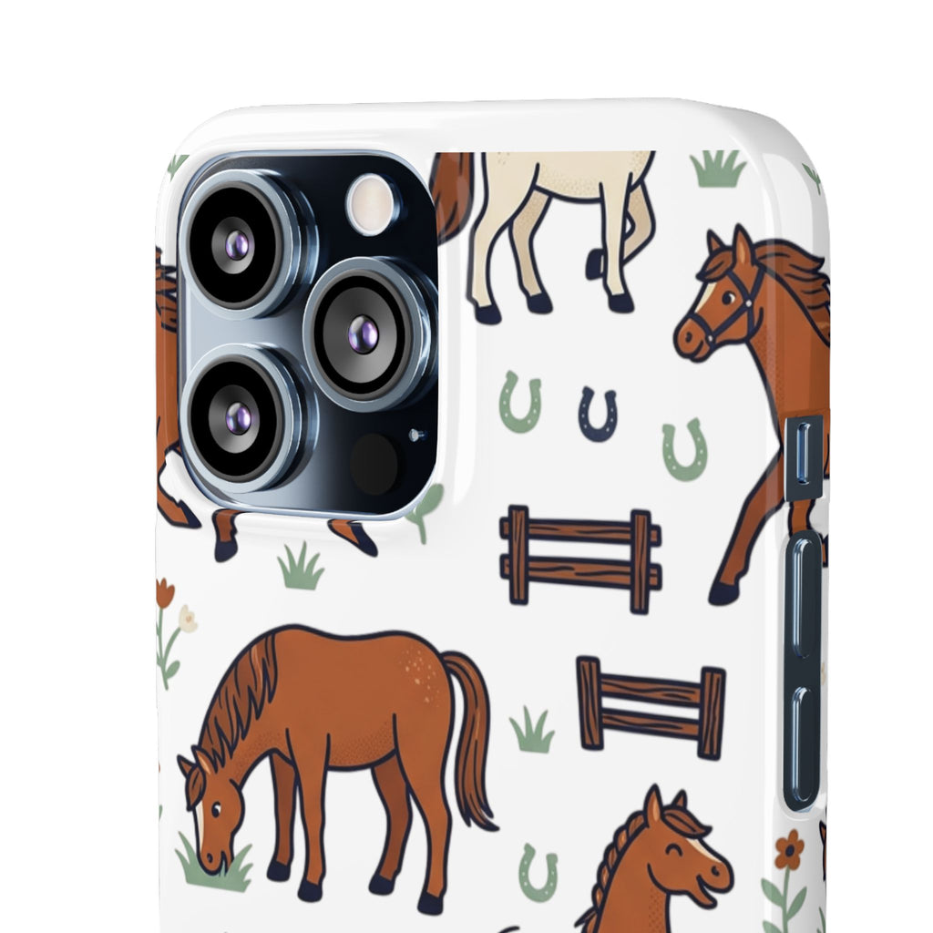 CountryTails Horse Pattern | Horse print Snap Case