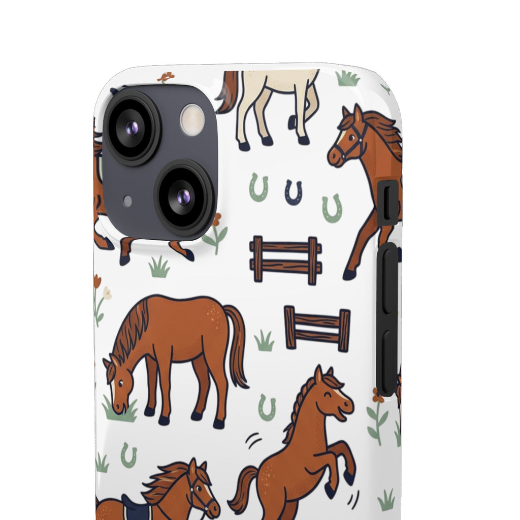 CountryTails Horse Pattern | Horse print Snap Case