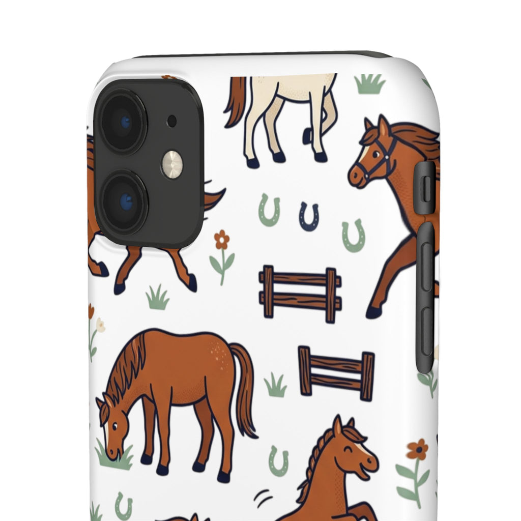 CountryTails Horse Pattern | Horse print Snap Case