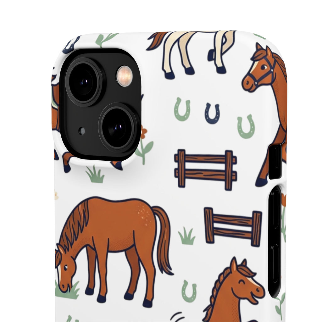 CountryTails Horse Pattern | Horse print Snap Case