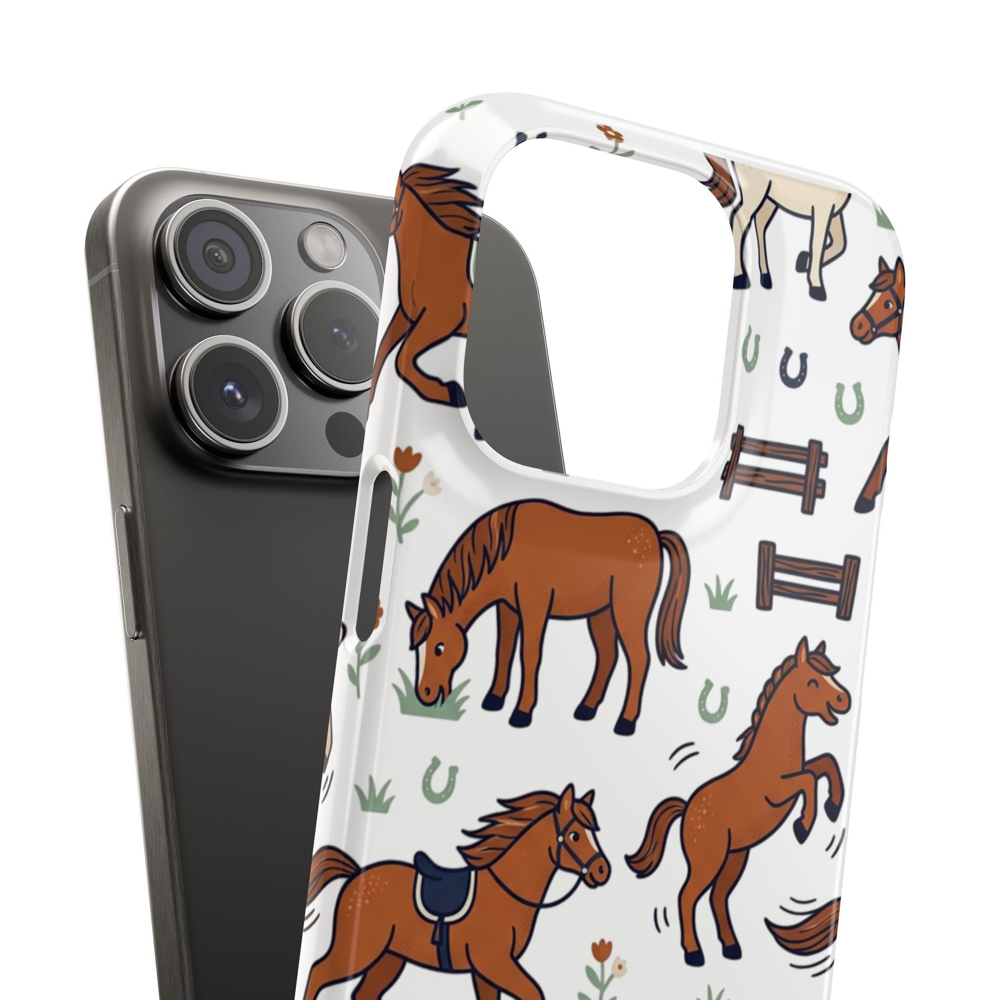 CountryTails Horse Pattern | Horse print Snap Case