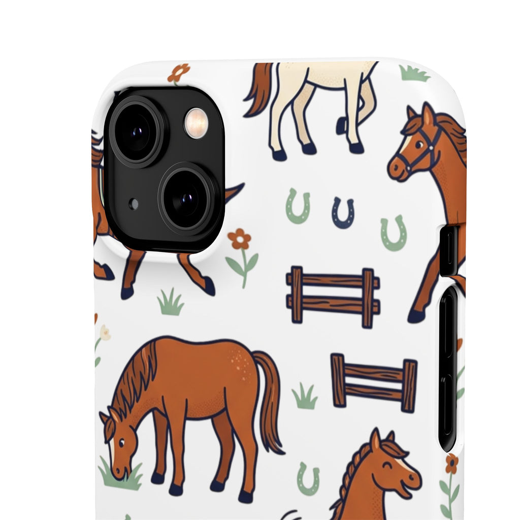 CountryTails Horse Pattern | Horse print Snap Case
