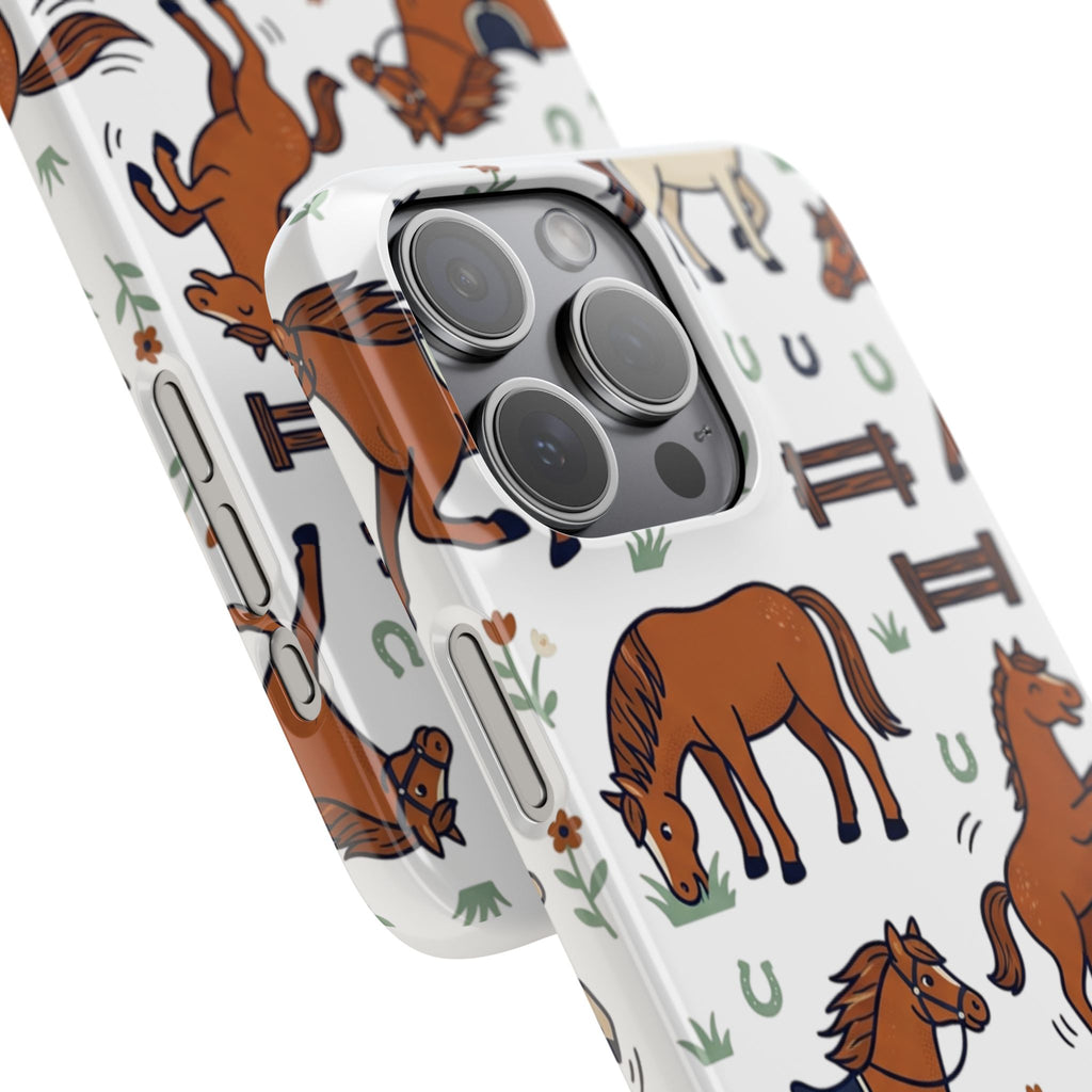 CountryTails Horse Pattern | Horse print Snap Case