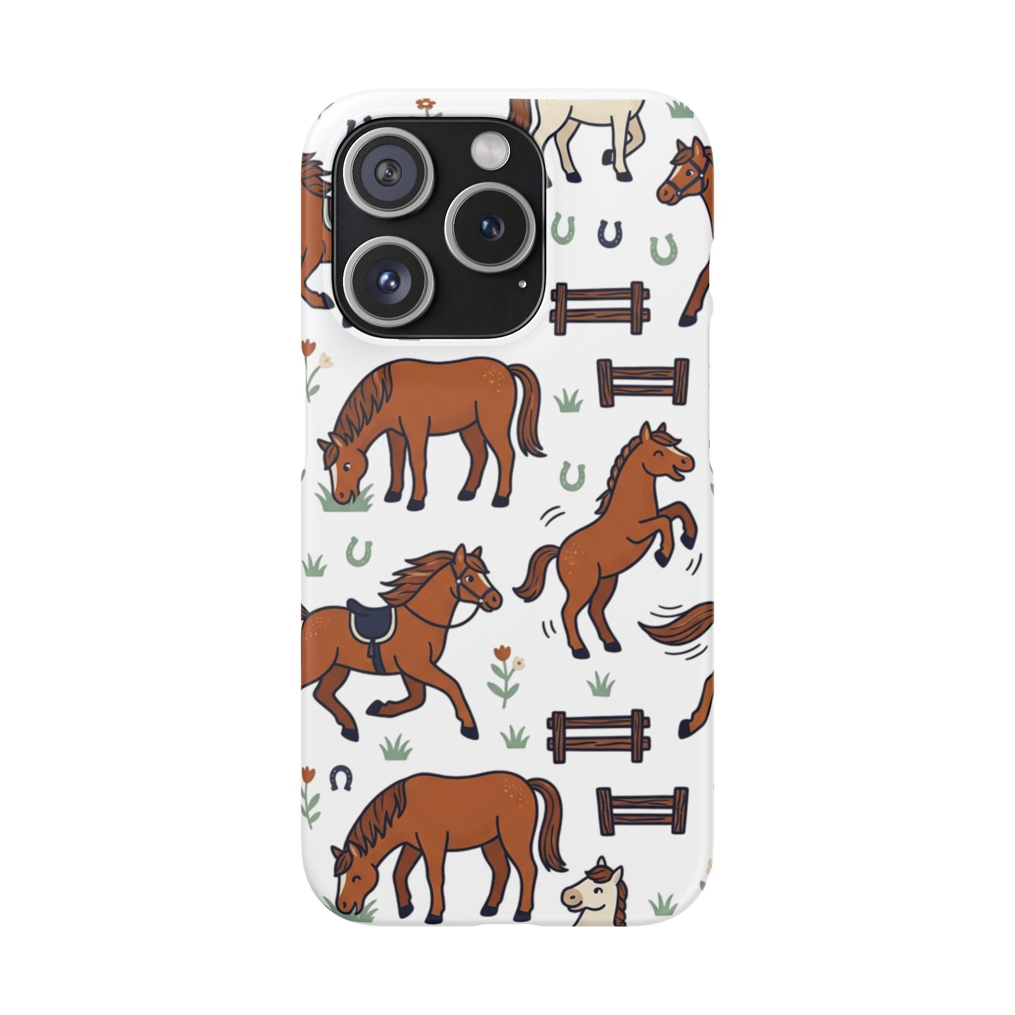 CountryTails Horse Pattern | Horse print Snap Case