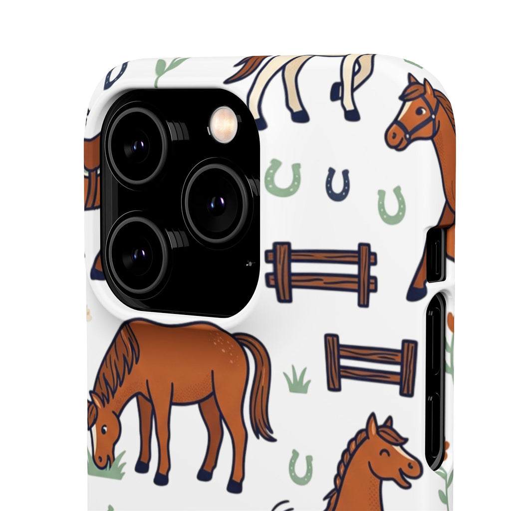 CountryTails Horse Pattern | Horse print Snap Case