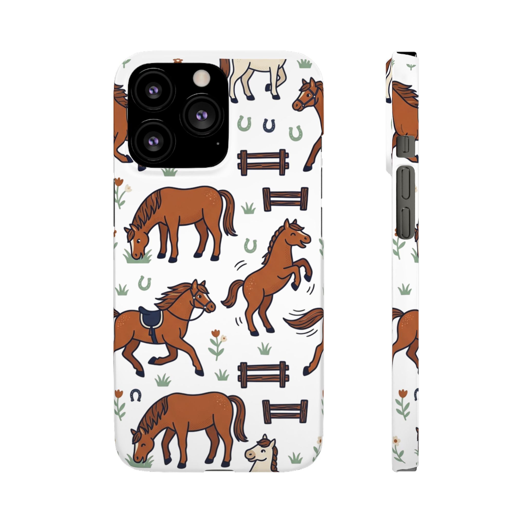 CountryTails Horse Pattern | Horse print Snap Case
