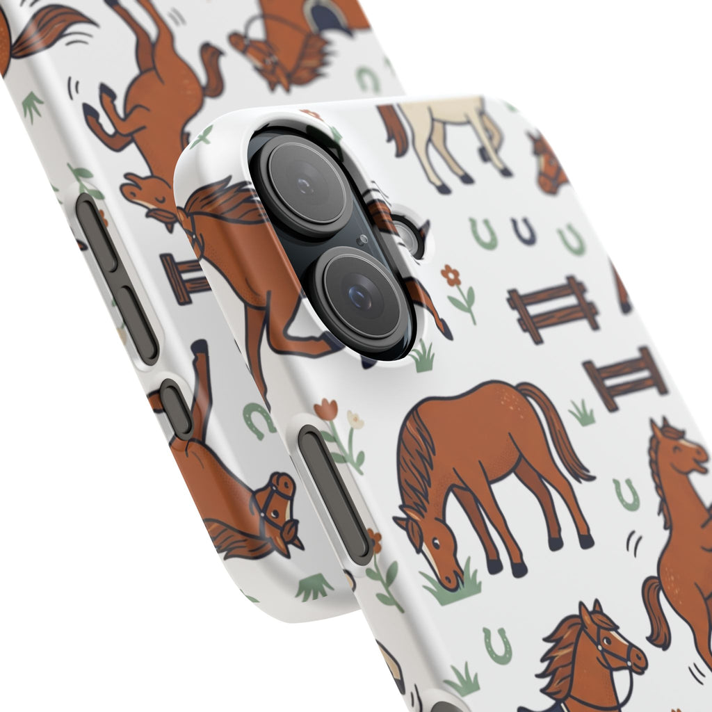 CountryTails Horse Pattern | Horse print Snap Case