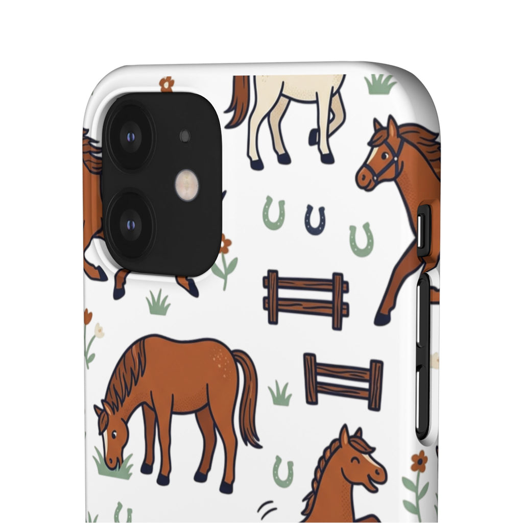CountryTails Horse Pattern | Horse print Snap Case