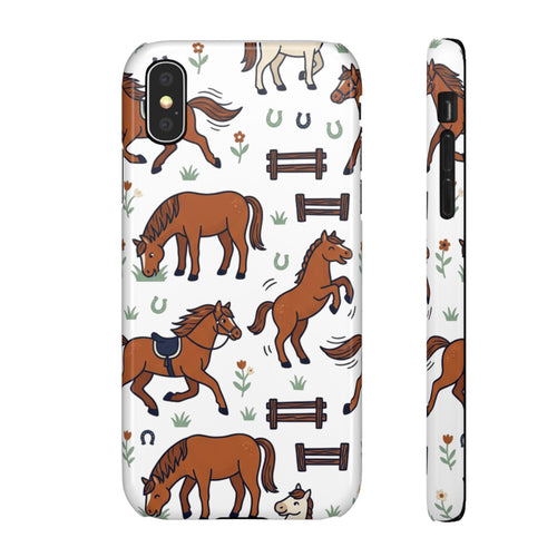CountryTails Horse Pattern | Horse print Snap Case