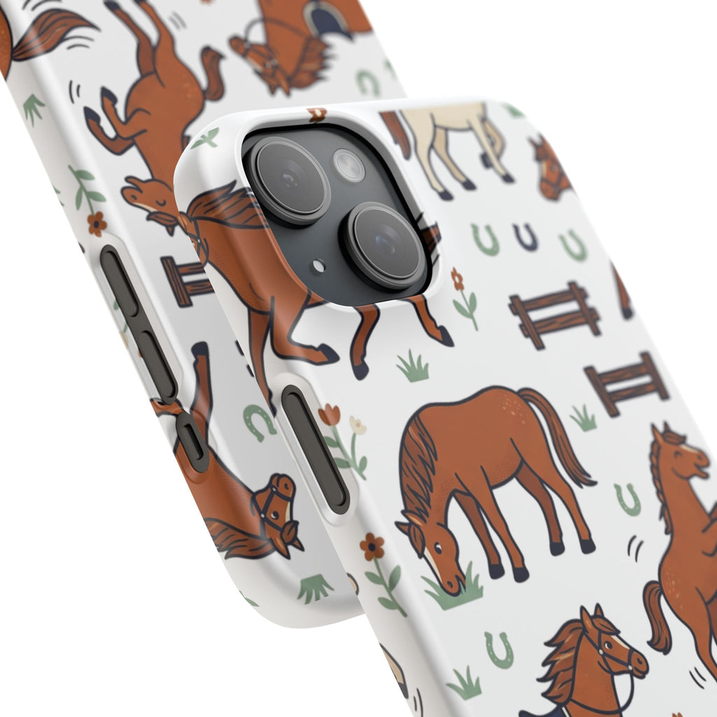 CountryTails Horse Pattern | Horse print Snap Case
