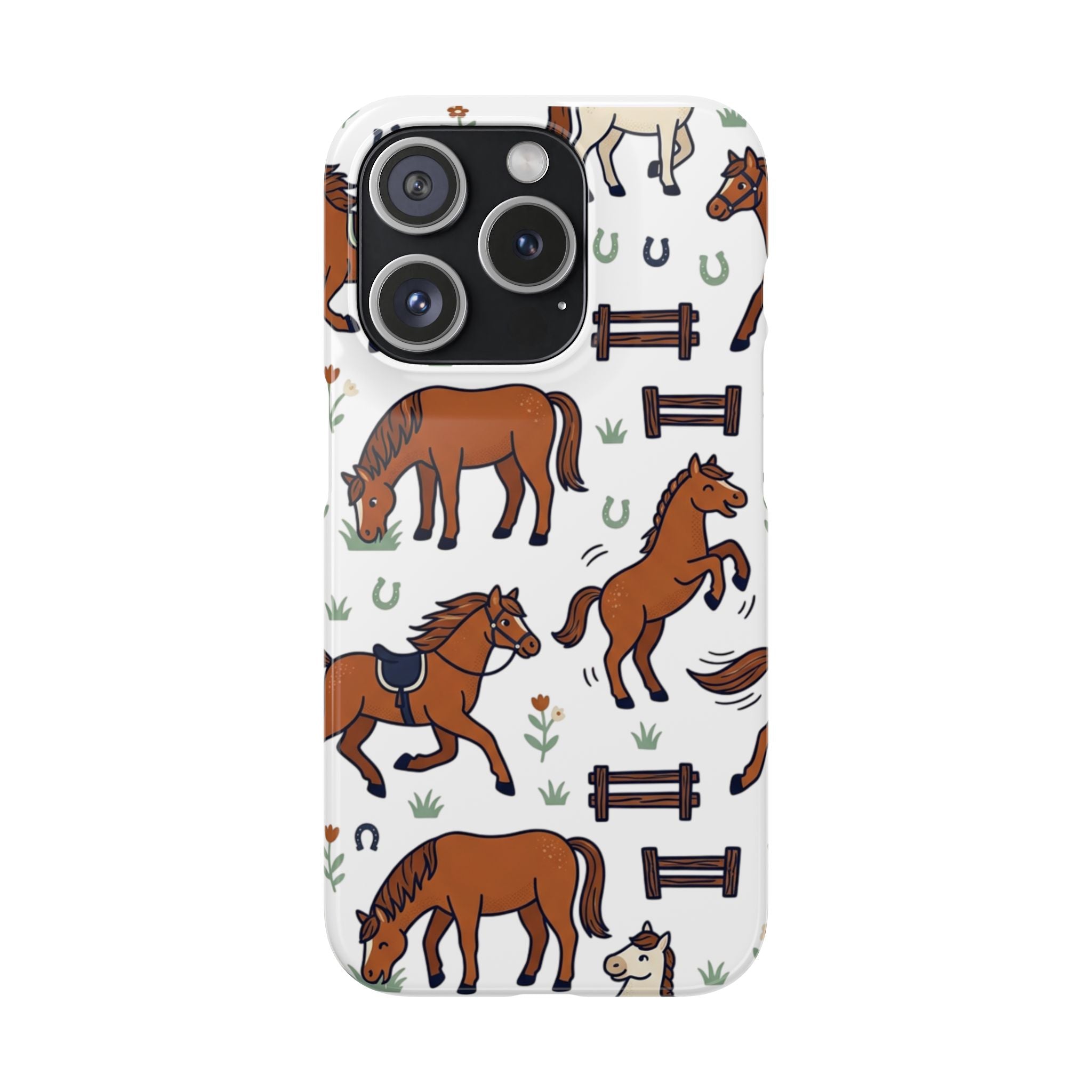 CountryTails Horse Pattern | Horse print Snap Case