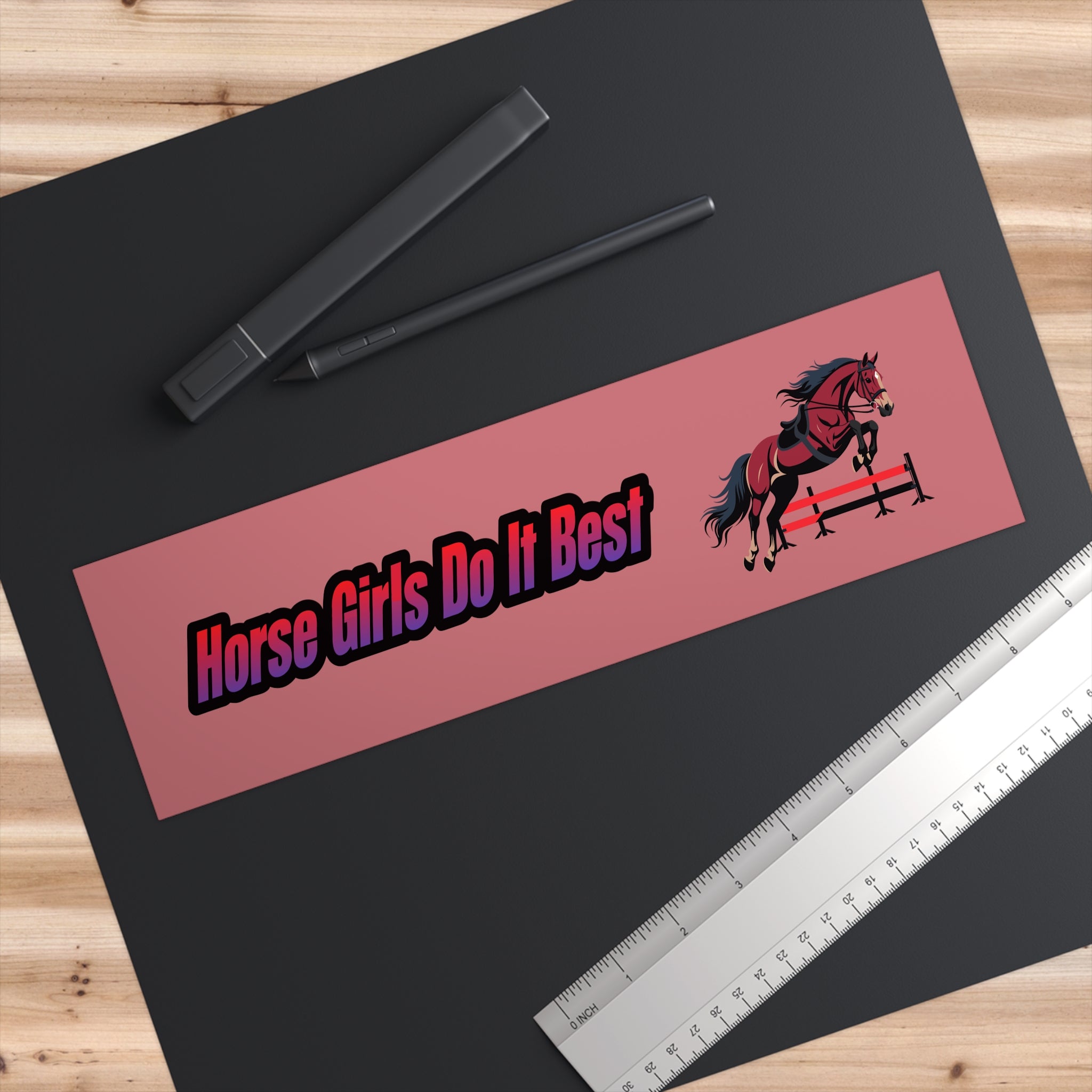 Horse Girls Do It Best Bumper Sticker – Equestrian Jumping Decal