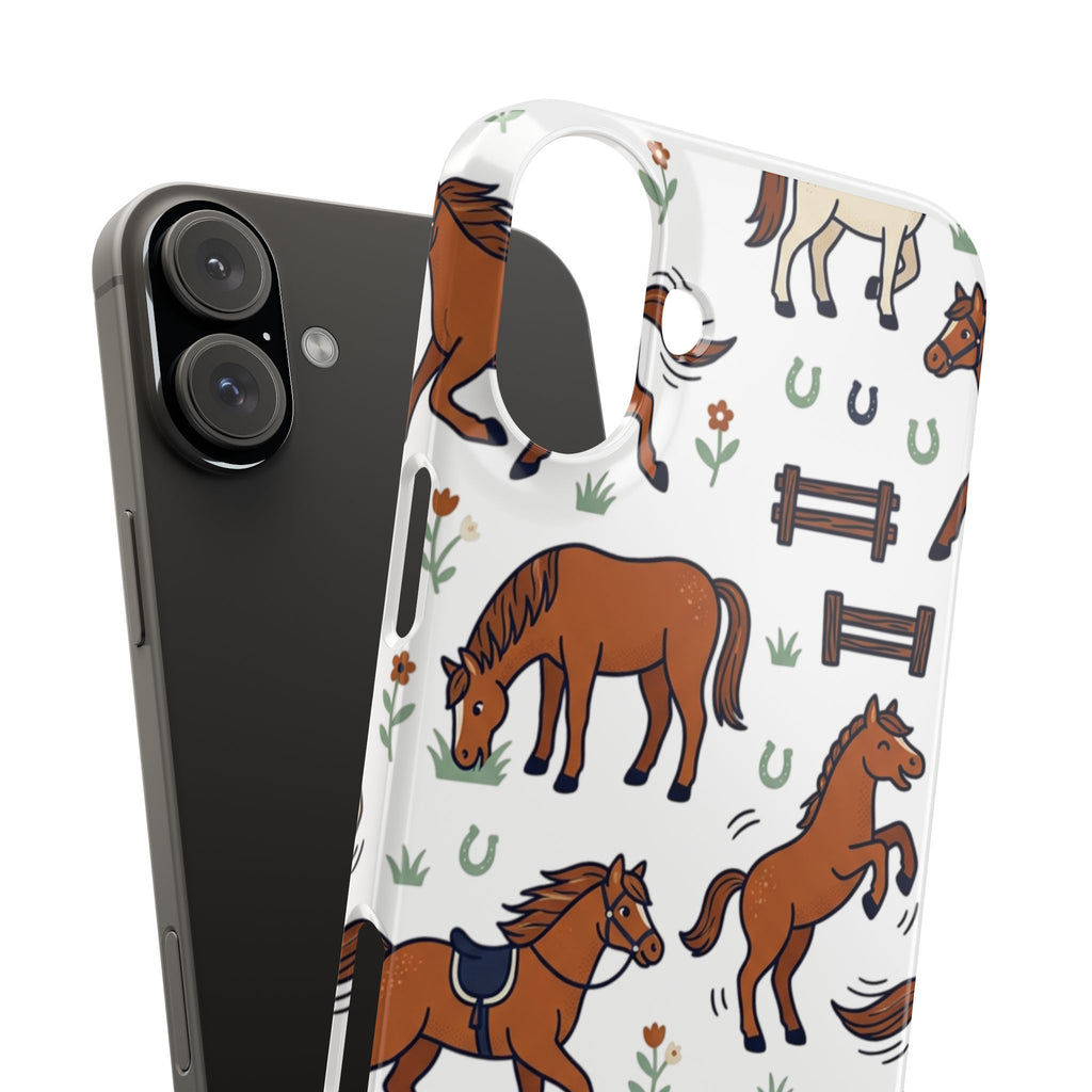 CountryTails Horse Pattern | Horse print Snap Case