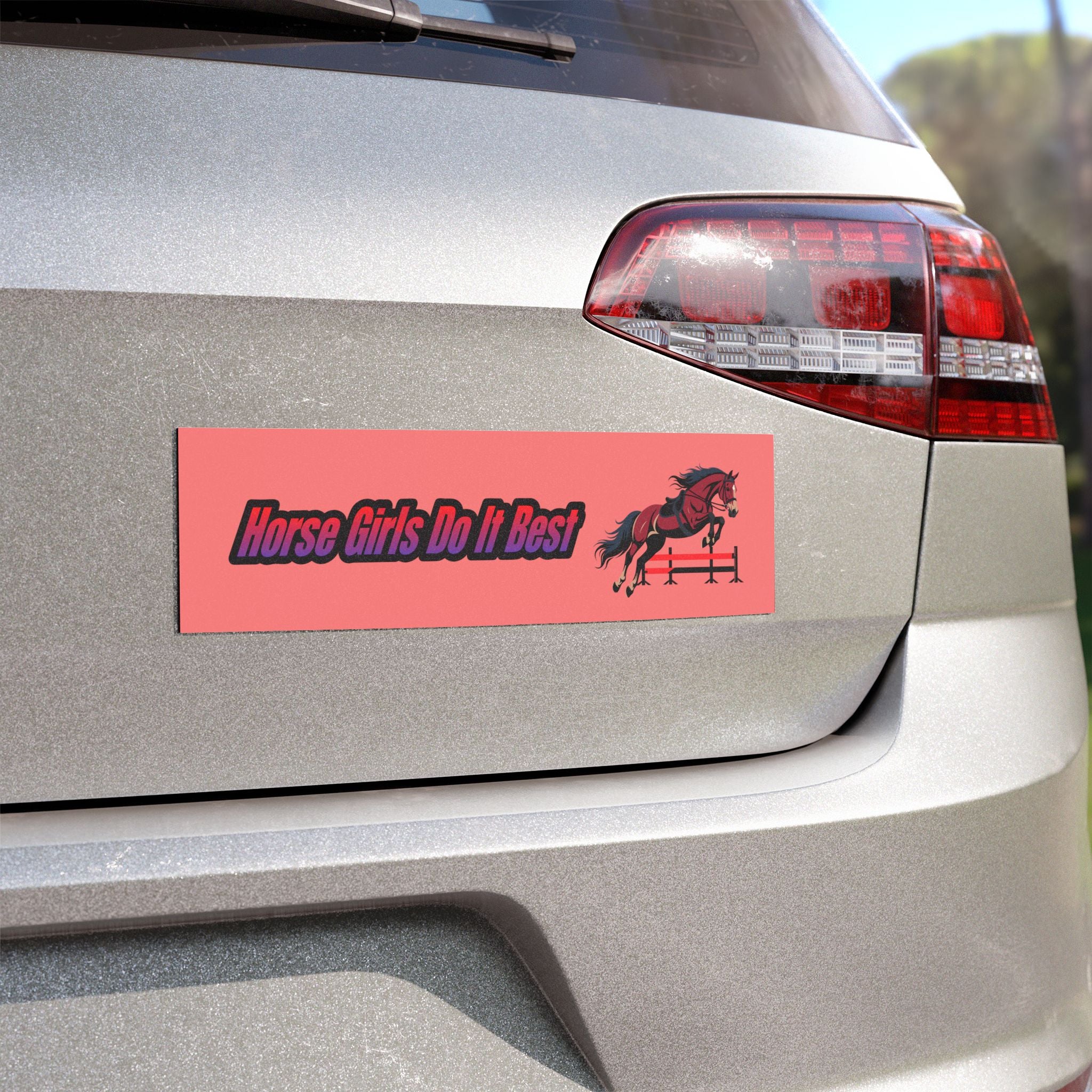 Horse Girls Do It Best Car Magnet