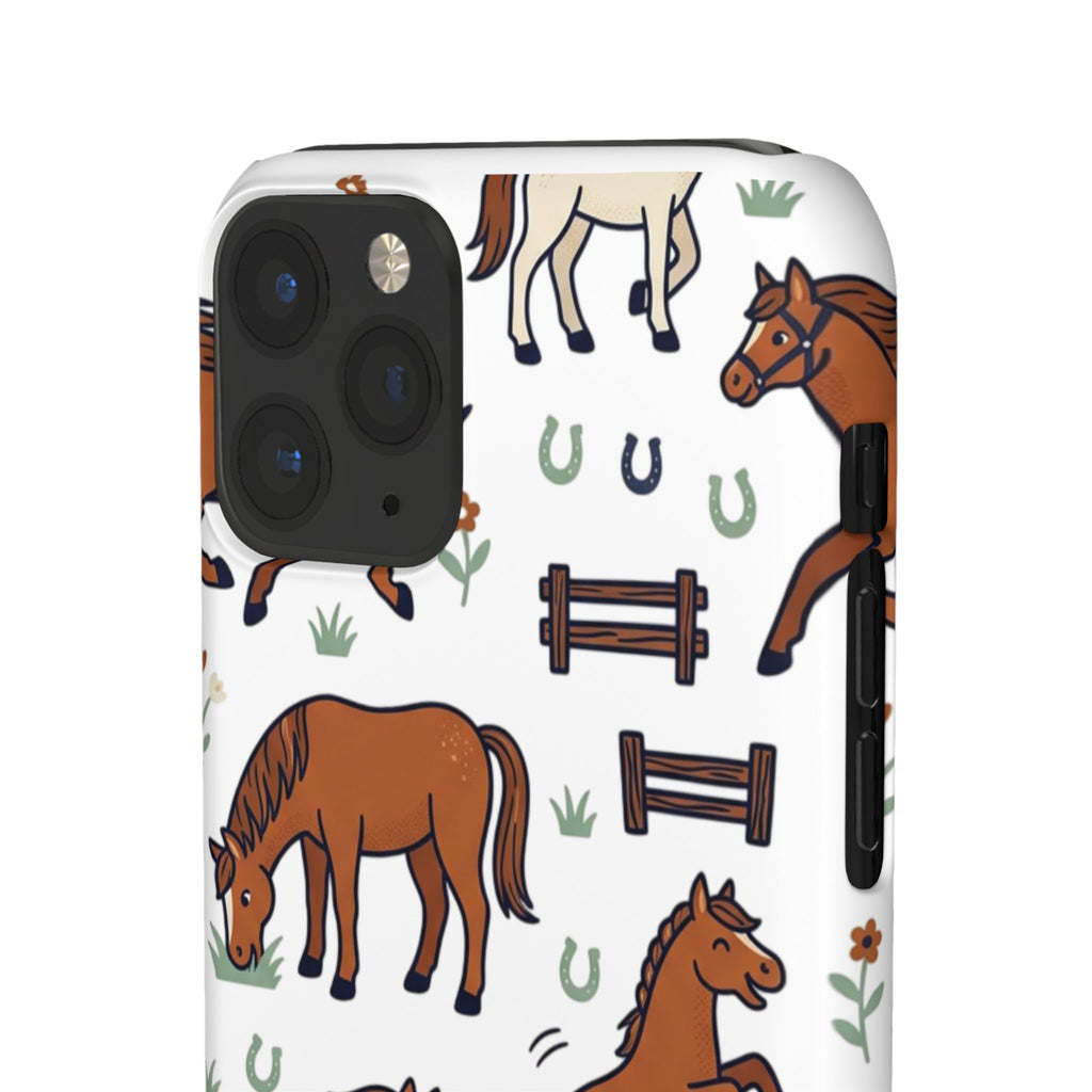 CountryTails Horse Pattern | Horse print Snap Case