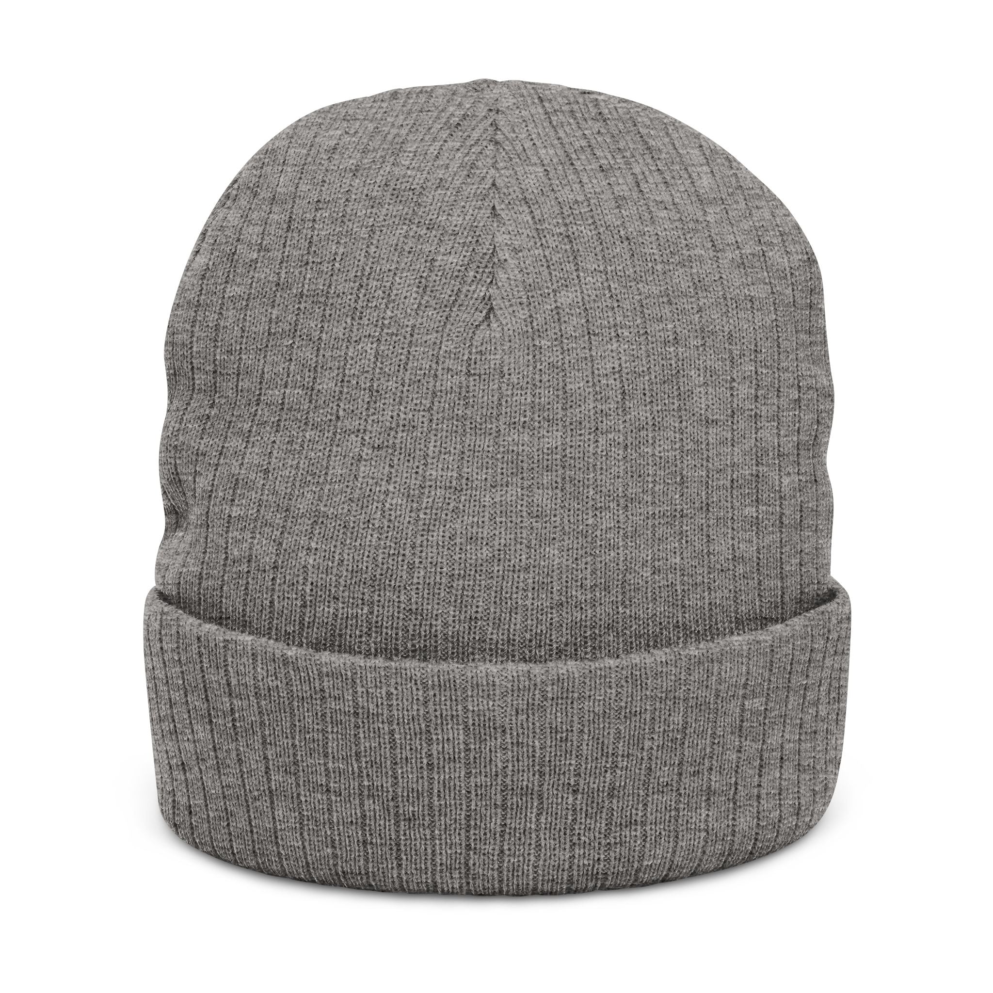 Embroidered Highland Cow Ribbed Knit Beanie — Cozy Farmhouse Winter Hat