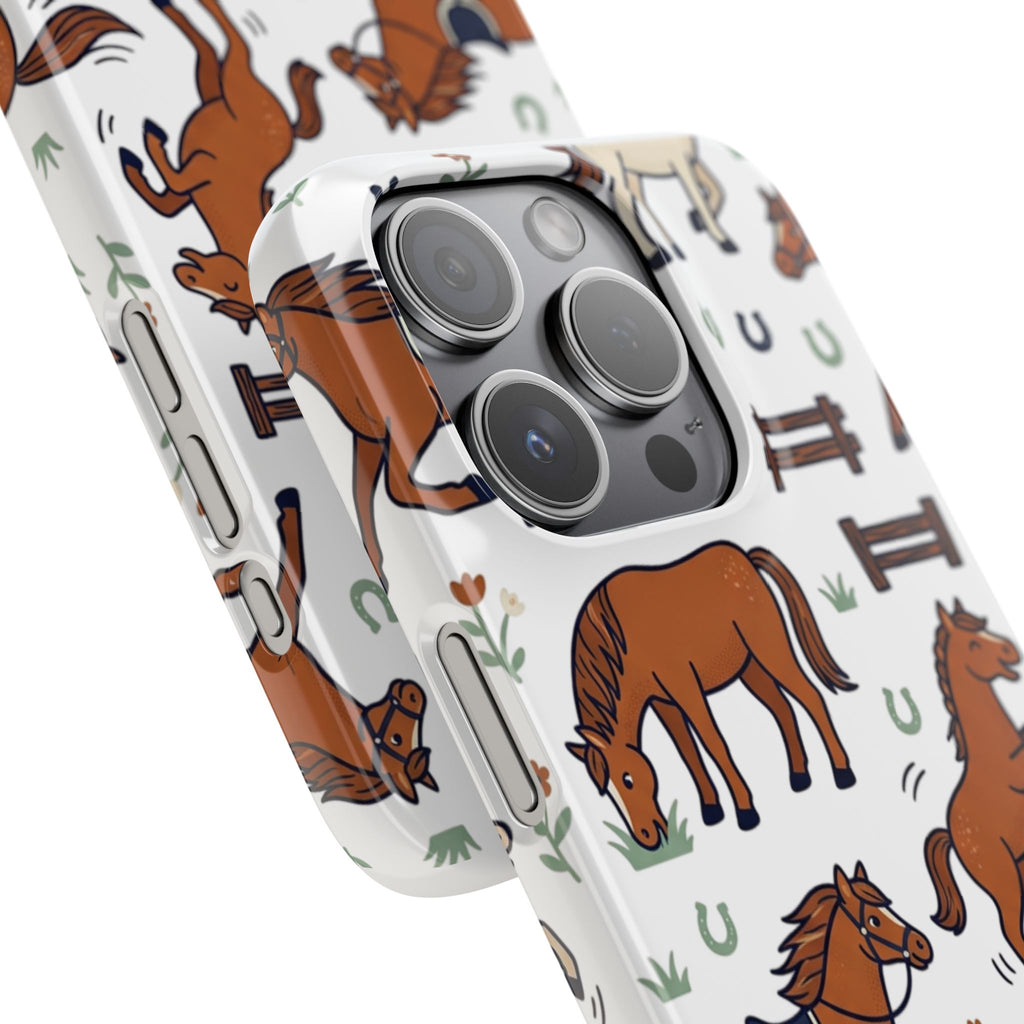 CountryTails Horse Pattern | Horse print Snap Case
