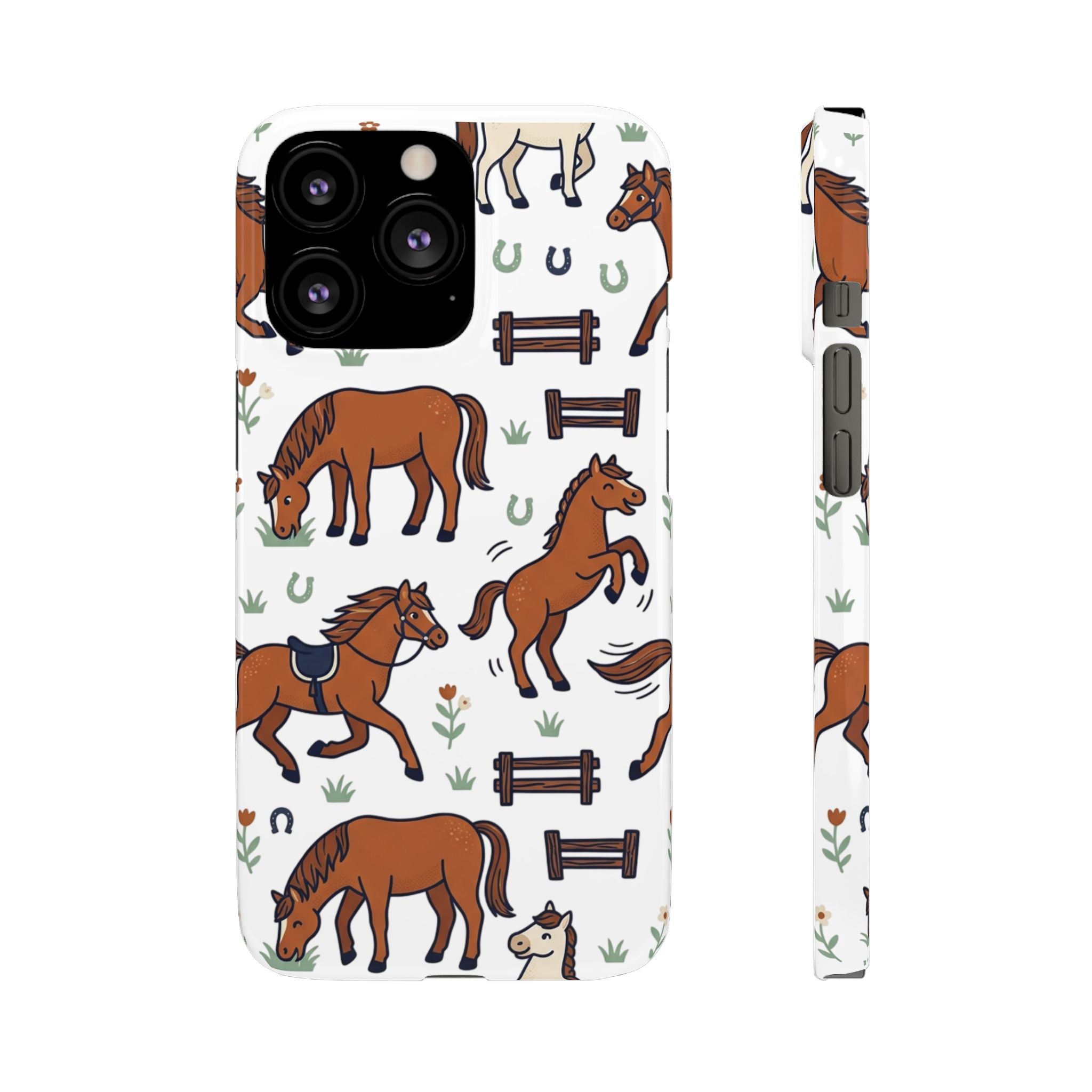 CountryTails Horse Pattern | Horse print Snap Case