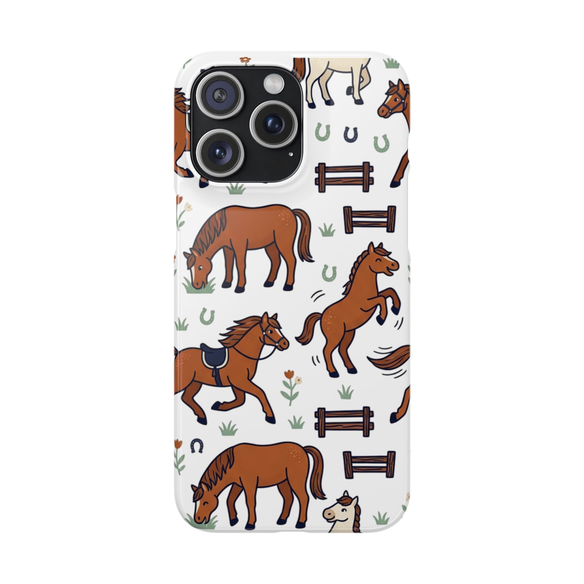 CountryTails Horse Pattern | Horse print Snap Case