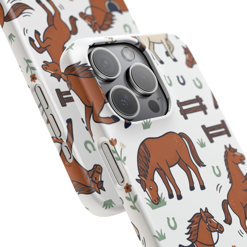 CountryTails Horse Pattern | Horse print Snap Case