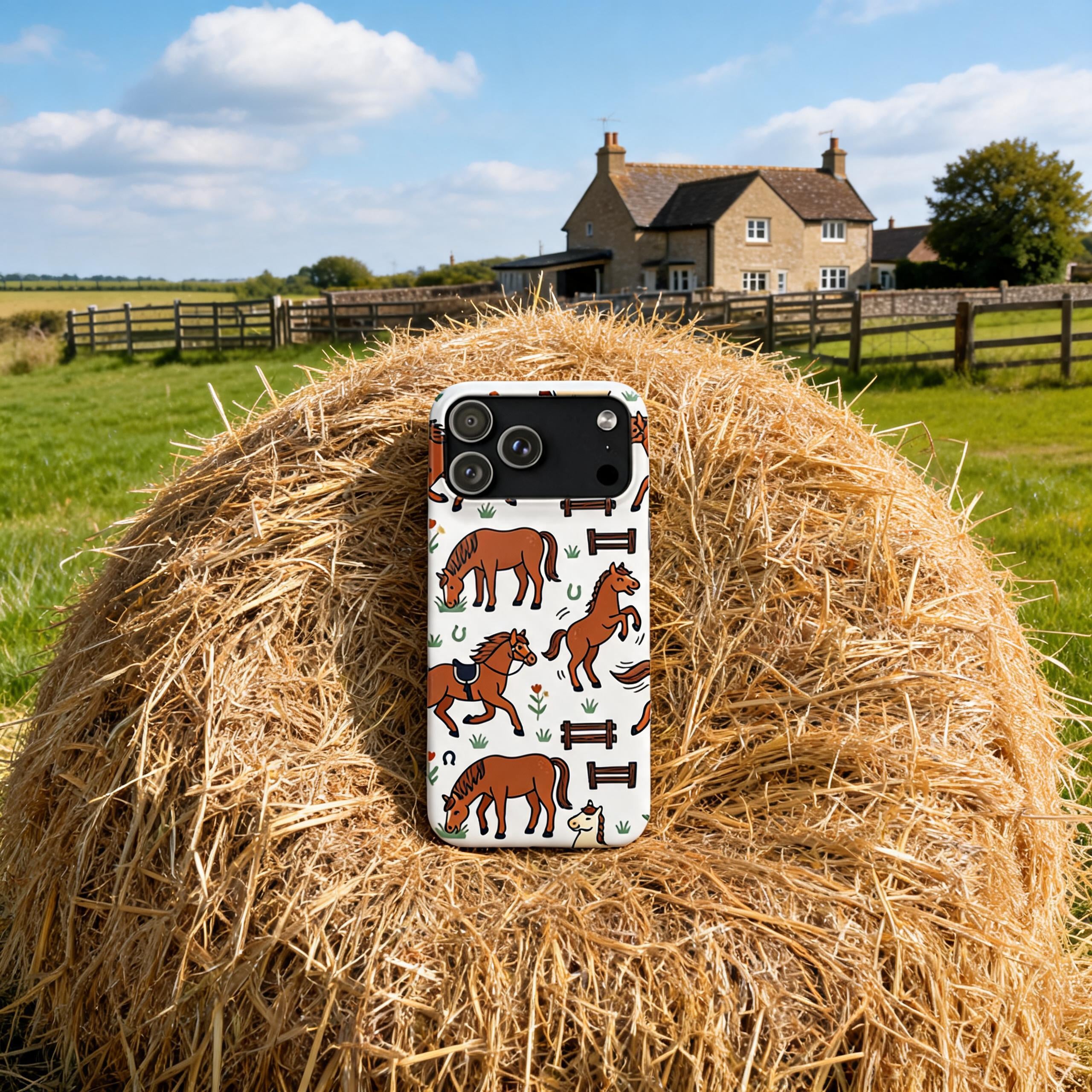 CountryTails Horse Pattern | Horse print Snap Case